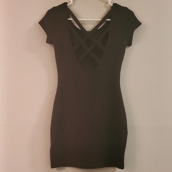 H&M DIVIDED Black Mini Dress w/ Strappy Back - Sexy AND EXTREMELY WELL MADE!!! - Picture 4 of 9